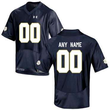 Mens Notre Dame Fighting Irish Navy Customized College Football Jersey1